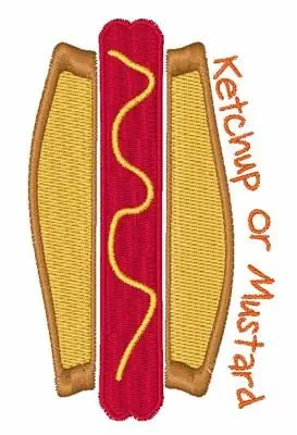 Wholesale Ketchup or Mustard Embroidery Design