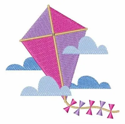 Kite in Clouds Embroidery Design Wholesale
