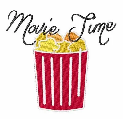 Movie Time Embroidery Design Original