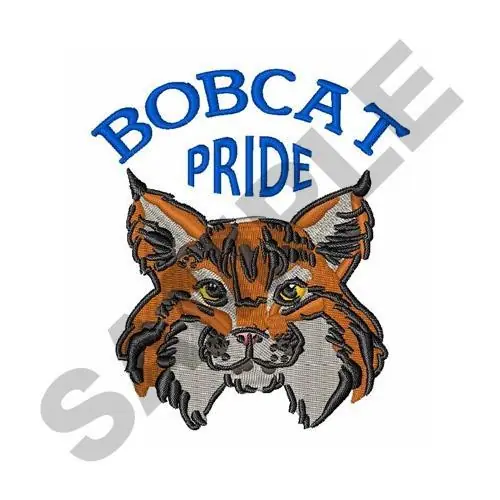 Bobcat Pride Embroidery Design Modern