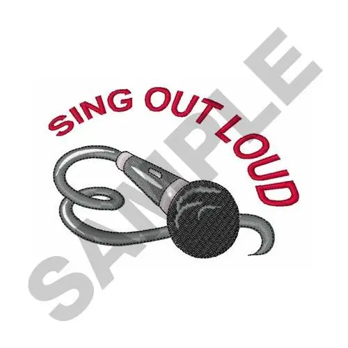 Sing Out Loud Embroidery Design Buy Online