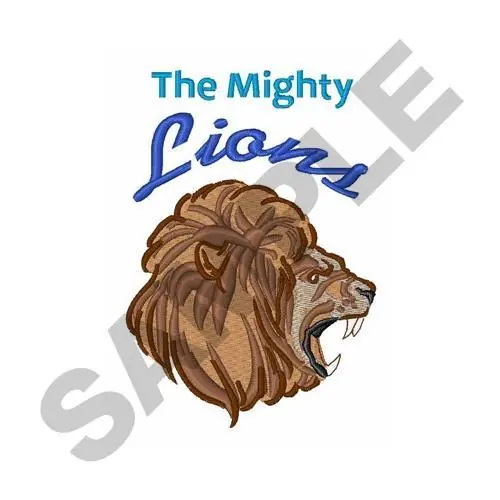 No Minimum Order Mighty Lions Embroidery Design