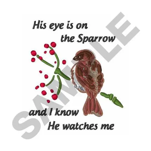 Best Choice Eye On Sparrow Embroidery Design