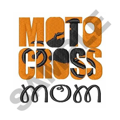 Reduced Price Motocross Mom Embroidery Design