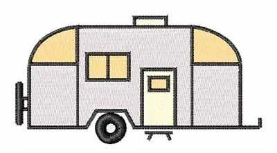 Affordable Travel Trailer Embroidery Design