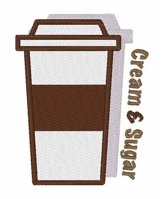 Cream & Sugar Embroidery Design Popular
