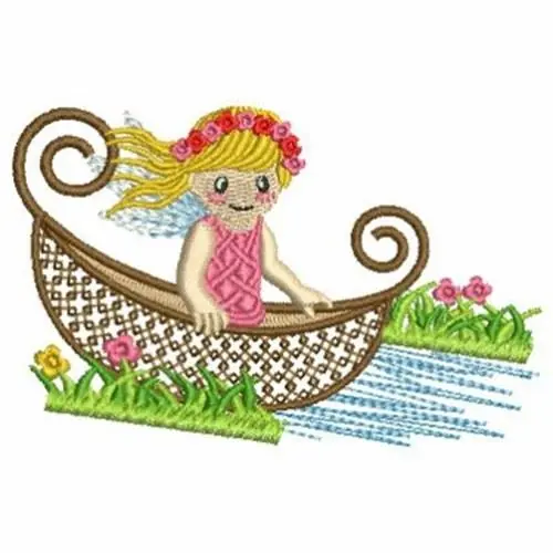 Time-Limited Canoeing Fairy Embroidery Design
