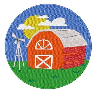 Same Day Shipping Farm Scene Embroidery Design