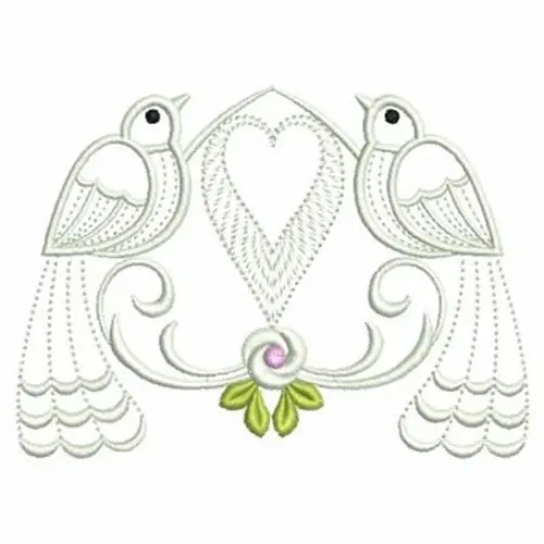 One Day Deal Love Doves Embroidery Design