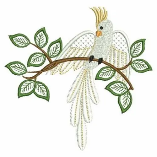 Crested Cockatoo Embroidery Design Hot Picks