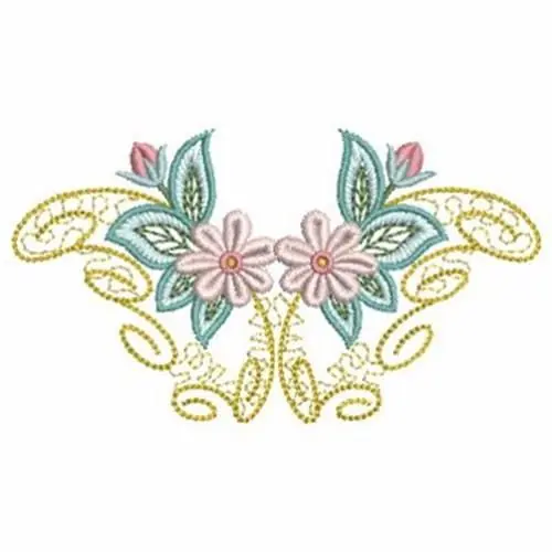 Holiday Sale Heirloom Daisy Border Embroidery Design