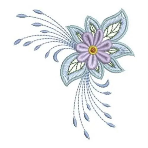 Heirloom Daisy Corner Embroidery Design Order Now