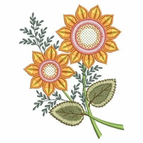 Stylish Bouquet Embroidery Design Hot Deal