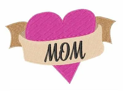 Heart Mom Embroidery Design Low Price