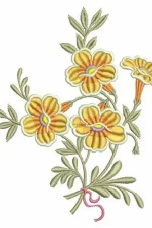 Yellow Blooms Embroidery Design Holiday Sale