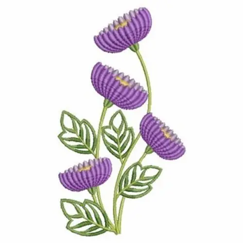 Floral Blooms Embroidery Design Express Delivery