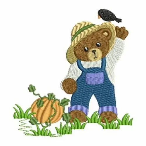 Farmer Bear Embroidery Design Big Sale