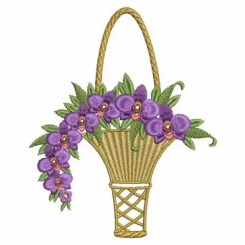 Floral Basket Embroidery Design Top Rated