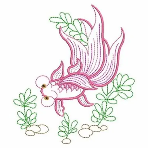 Budget Goldfish Swirl Embroidery Design