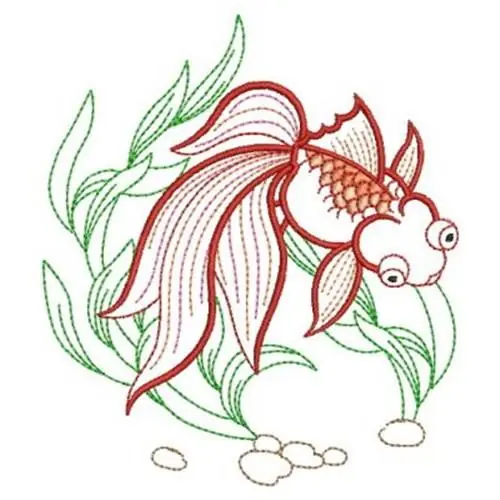 Place Order Goldfish Whirl Embroidery Design