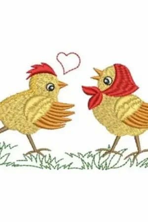 Best Choice Love Chicks Embroidery Design