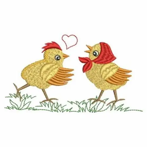 Best Choice Love Chicks Embroidery Design