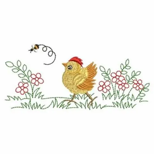 Exclusive Chasing a Bee Embroidery Design