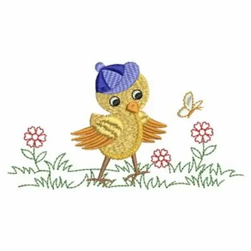 Butterfly Chick Embroidery Design Special Discount