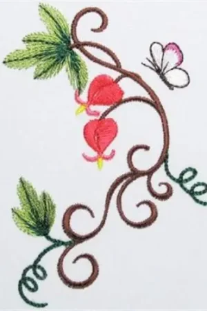 Bleeding Hearts Embroidery Design Today Only