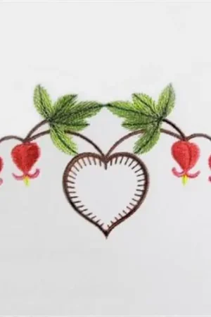 Bleeding Heart Border Embroidery Design Limited Edition