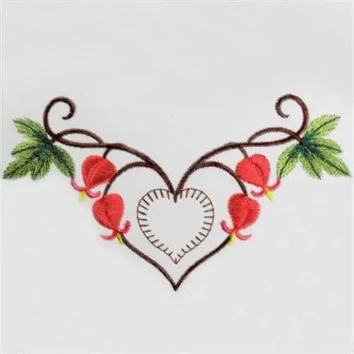 Bleeding Heart Corner Embroidery Design Express Delivery