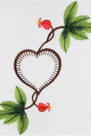 Bleeding Heart Border Embroidery Design Limited Time