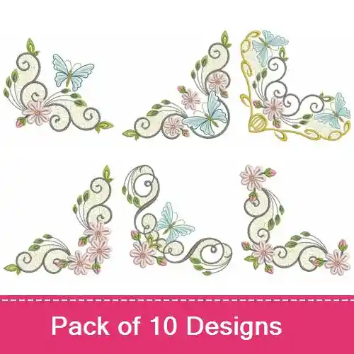 Seasonal Sale Heirloom Daisies 2 Embroidery design pack by Ace Points, Embroidery Packs on EmbroideryDesigns.com