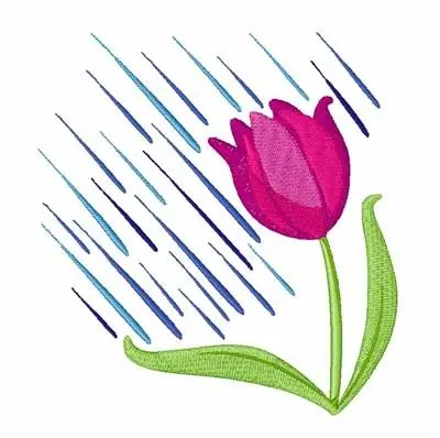 Direct From Manufacturer Rain On Tulip Embroidery Design