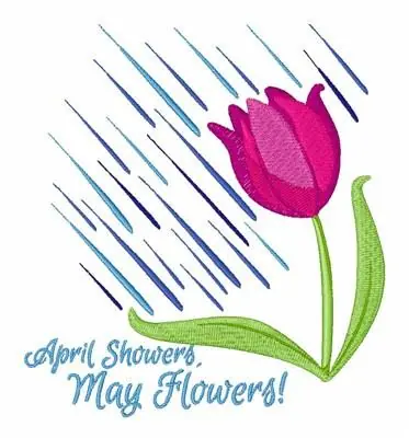 Latest Showers Flowers Embroidery Design