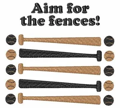 Aim for Fences Embroidery Design Time-Limited