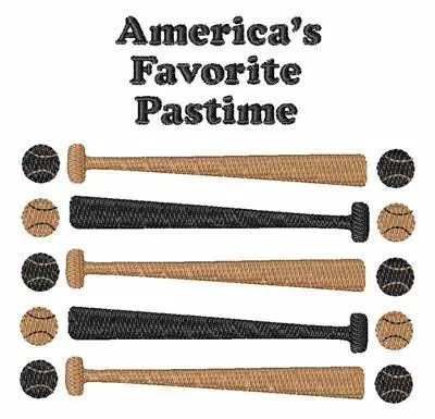 Fast Shipping Americas Favorite Pastime Embroidery Design