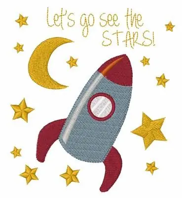 Go See the Stars Embroidery Design Last Chance