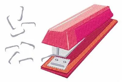 Red Stapler Embroidery Design Price Drop