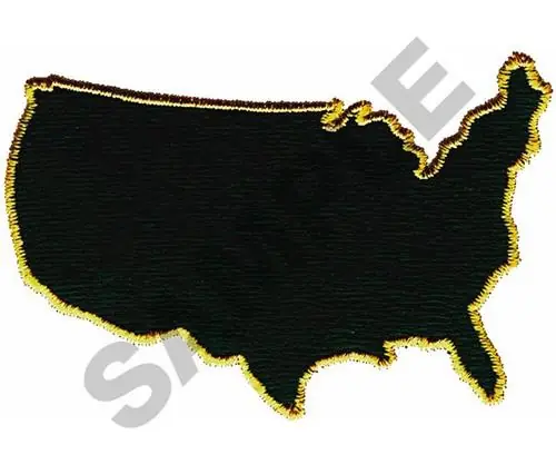 Fan Favorite USA MAP WITH BORDER Embroidery Design
