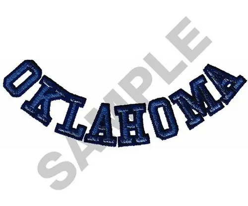 OKLAHOMA 044 Embroidery Design Special Discount