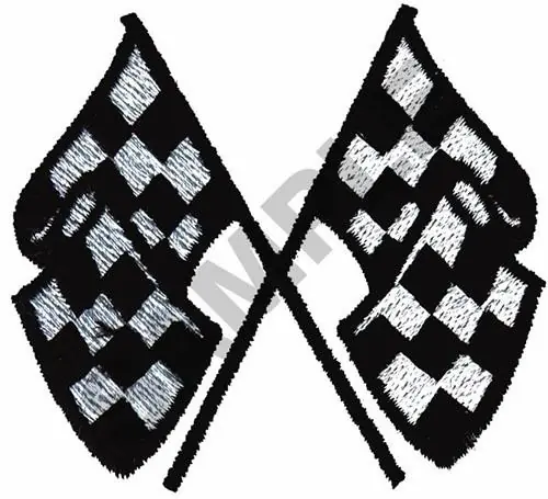 Fresh Stock CHECKERED FLAGS Embroidery Design