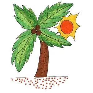 Buy Online Palm Tree Embroidery Design