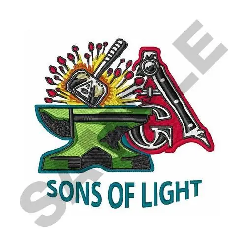 Sons Of Light Embroidery Design Reduced Price