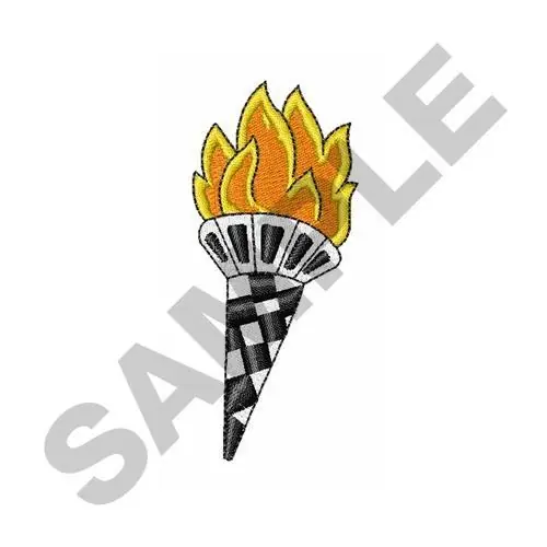 Flaming Torch Embroidery Design Wholesale