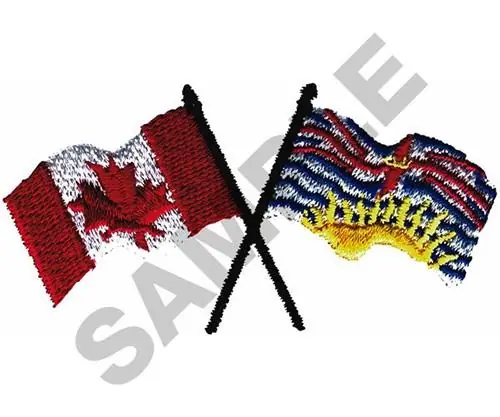 CANADIAN & BC FLAGS Embroidery Design Buy Online