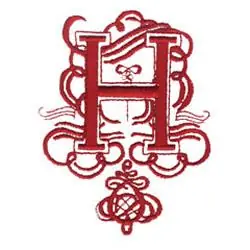 SCROLL H Embroidery Design Limited Edition