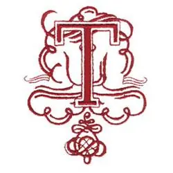 SCROLL T Embroidery Design Low Price