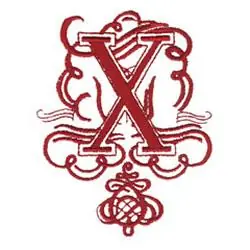 SCROLL X Embroidery Design Order Now