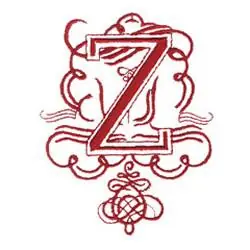 SCROLL Z Embroidery Design Fan Favorite